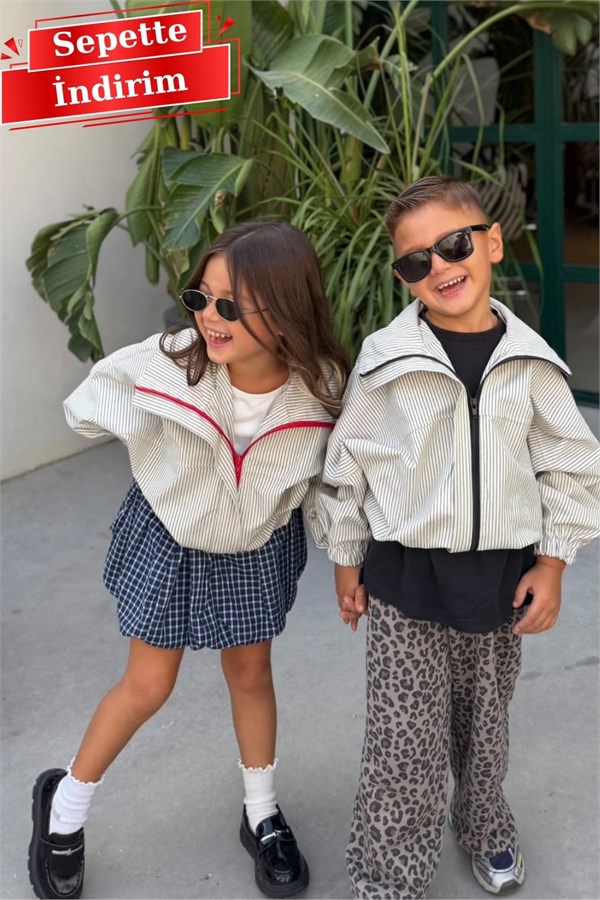 Unisex Siyah Fermuarlı Bomber Ceket