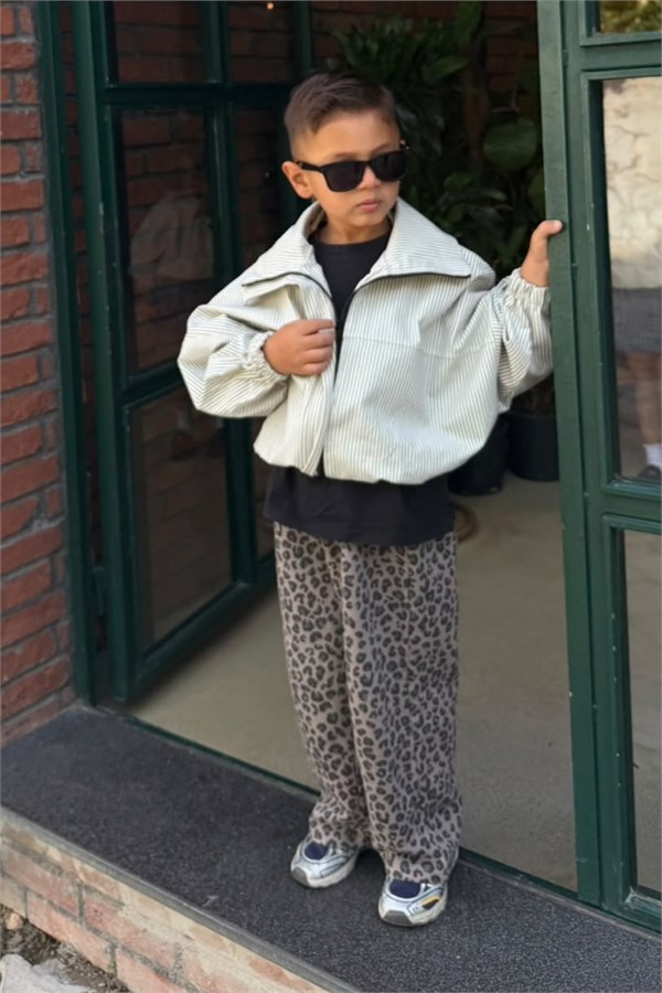 Unisex Siyah Fermuarlı Bomber Ceket