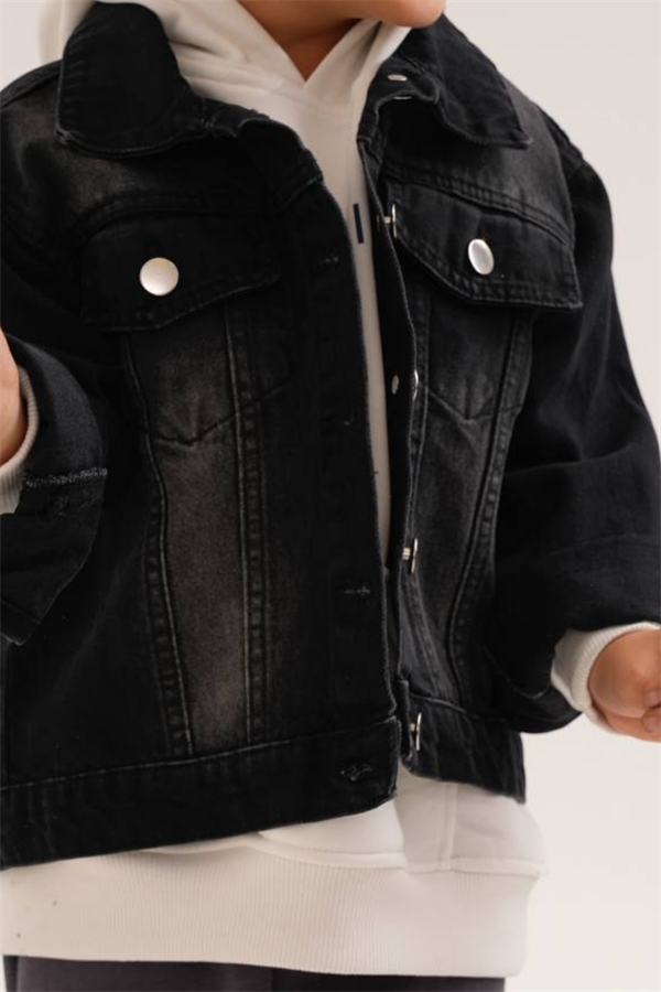 Unisex Siyah Kot Ceket