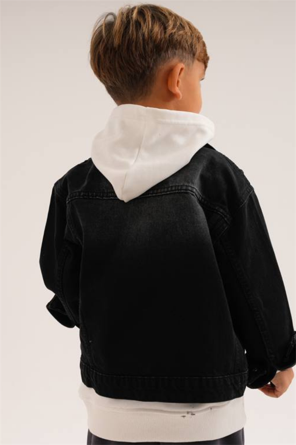 Unisex Siyah Kot Ceket