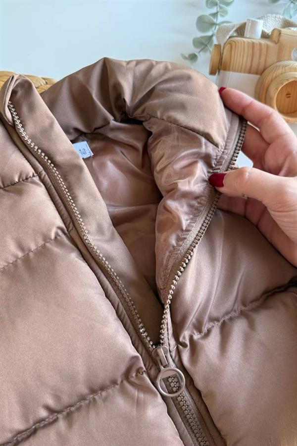 Unisex Su Geçirmez Şişme Kahve Yelek