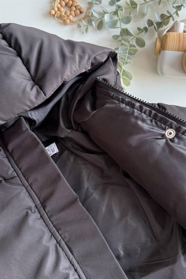 Unisex Su Geçirmez Şişme Siyah Mont
