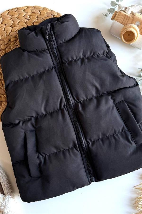 Unisex Su Geçirmez Şişme Siyah Yelek