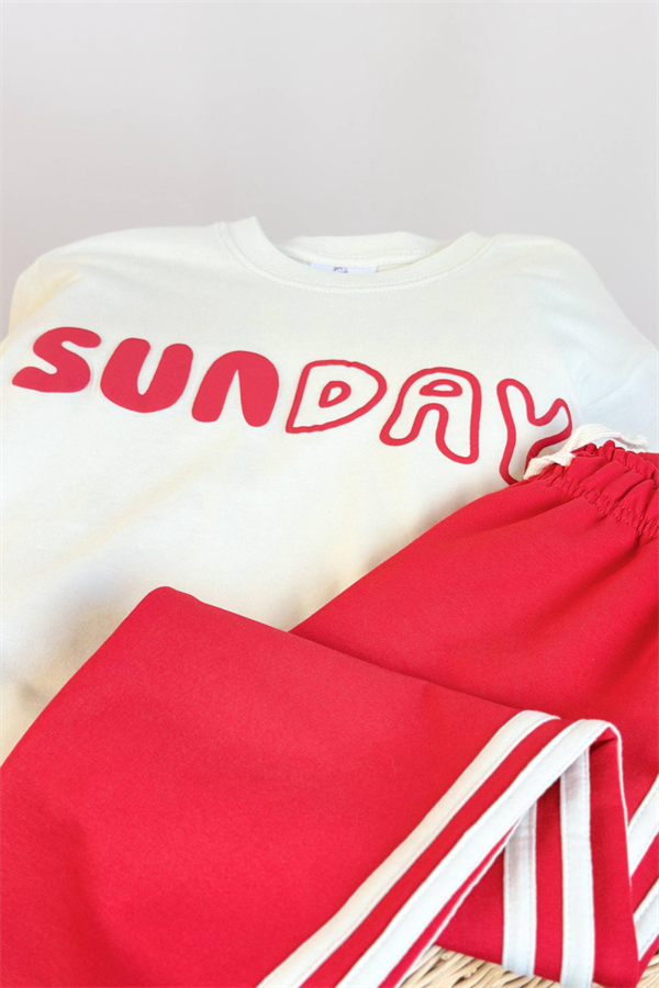 Unisex Sunday Kırmızı İkili Takım