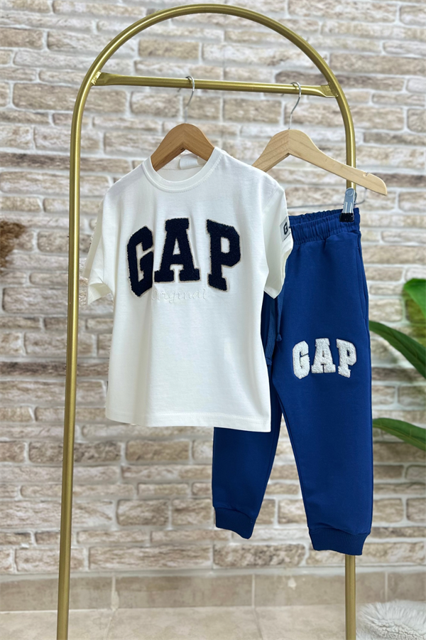 Unisex Süzene Ekru Lacivert Gap Takım