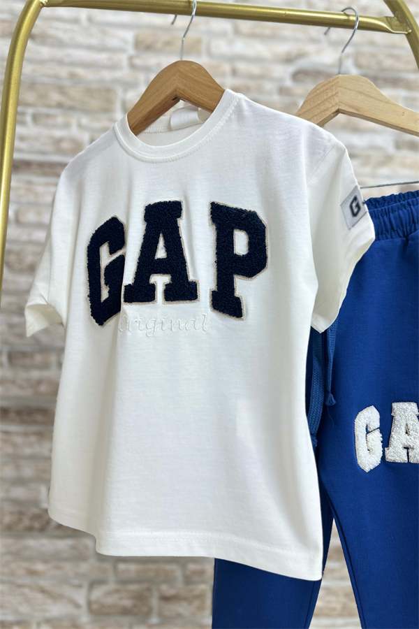 Unisex Süzene Ekru Lacivert Gap Takım