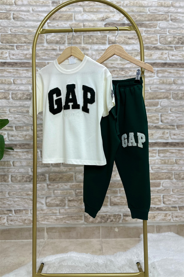 Unisex Süzene Ekru Yeşil Gap Takım