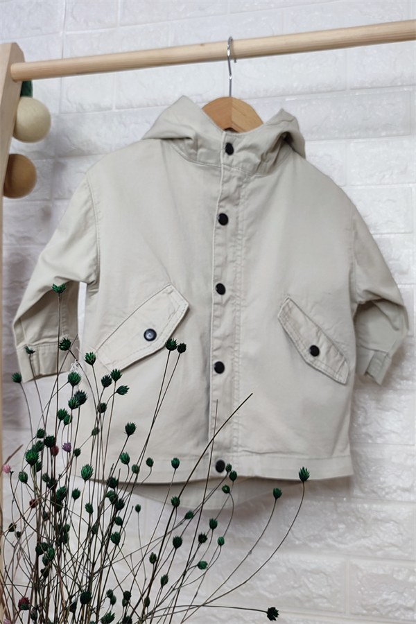 Unisex Taş Renk Trenckot