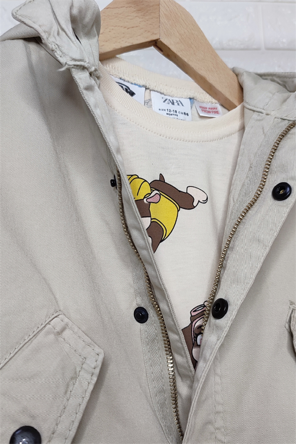 Unisex Taş Renk Trenckot