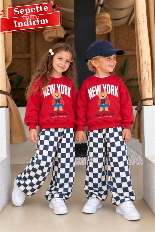 Unisex Teddy New York 3 İplik Takım