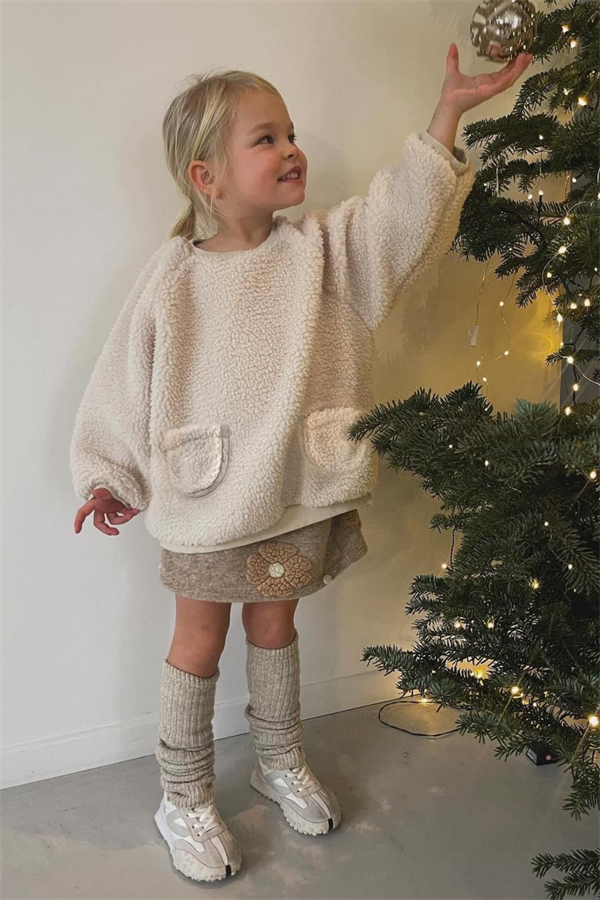 Unisex Teddy Peluş Panço Sweat