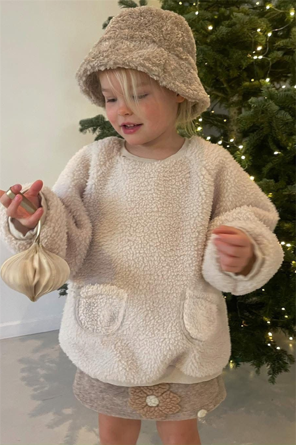 Unisex Teddy Peluş Panço Sweat