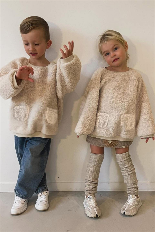 Unisex Teddy Peluş Panço Sweat