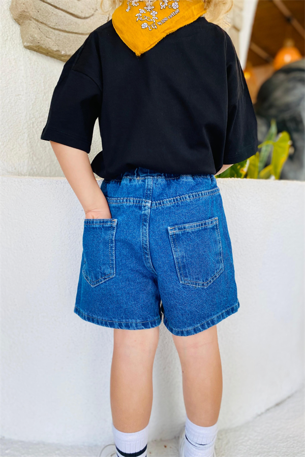 Unisex Tshirt & Denim Şortlu Takım