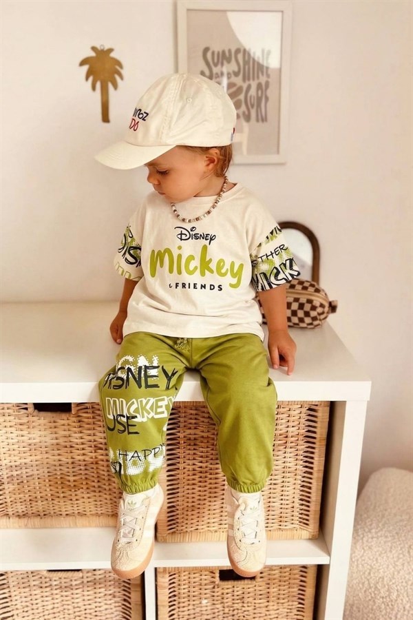 Unisex Tshirtlü Mickey İkili Takım Takım