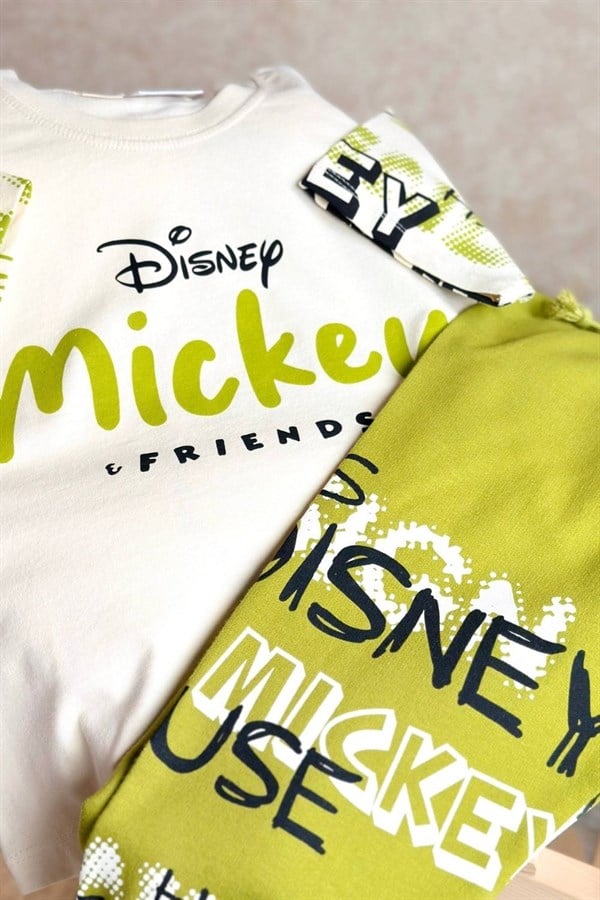 Unisex Tshirtlü Mickey İkili Takım Takım