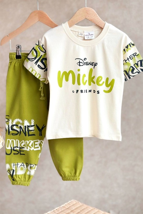 Unisex Tshirtlü Mickey İkili Takım Takım
