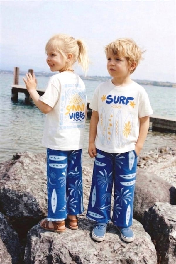 Unisex Tshirtlü Surf Laci İkili Takım