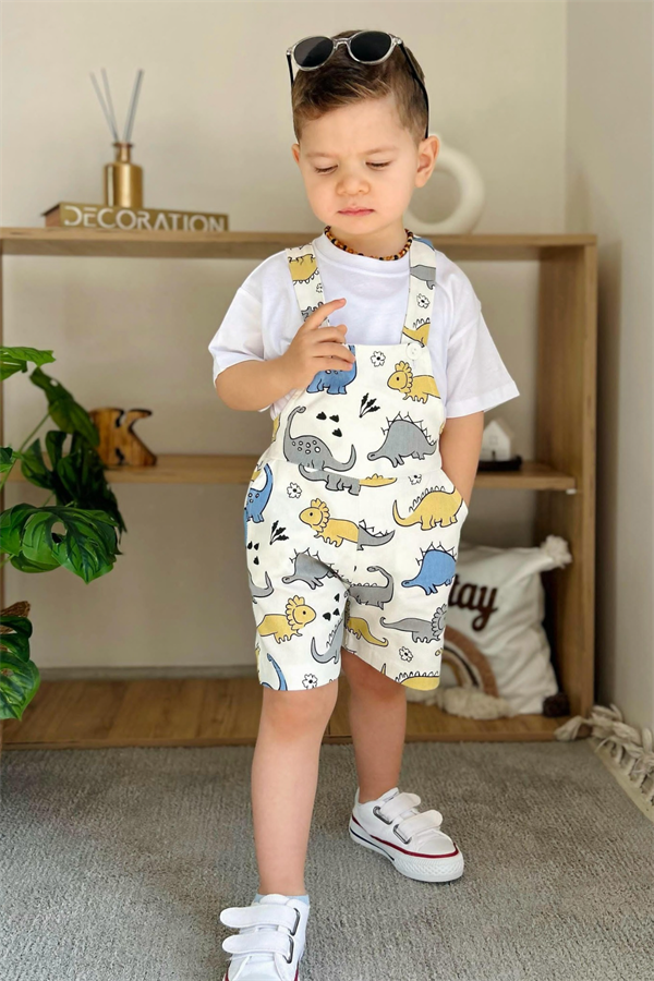 Unisex Tsort Dahil Beyaz Kot Tulum