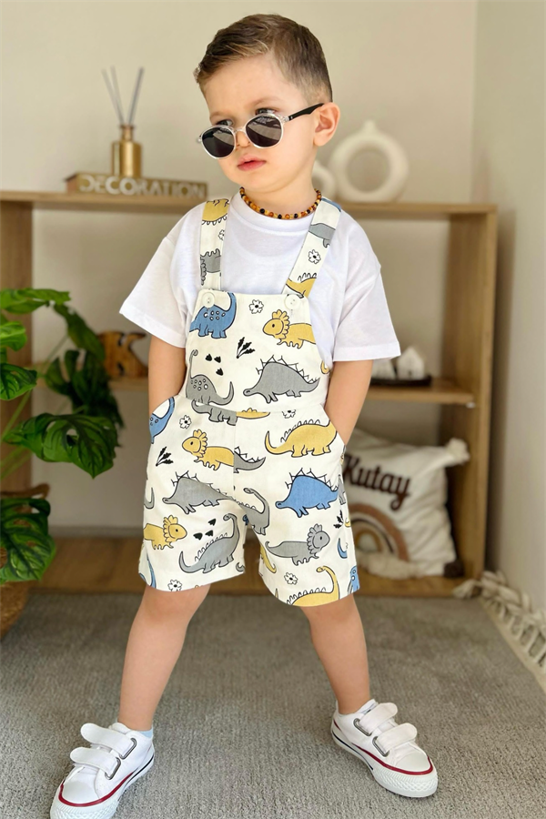 Unisex Tsort Dahil Beyaz Kot Tulum