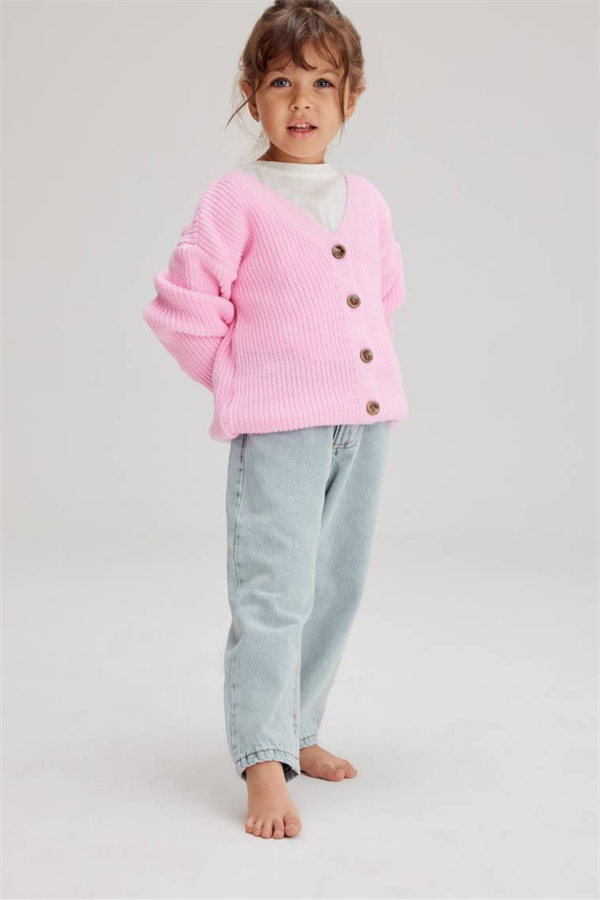Unisex Çocuk Mom Jean Pantolon