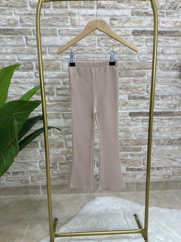 Waffle Kumaş Kum Beji İspanyol Tayt Takım