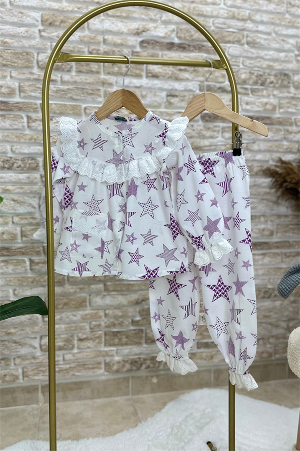 Yıldız Baskılı Pijama Takımı