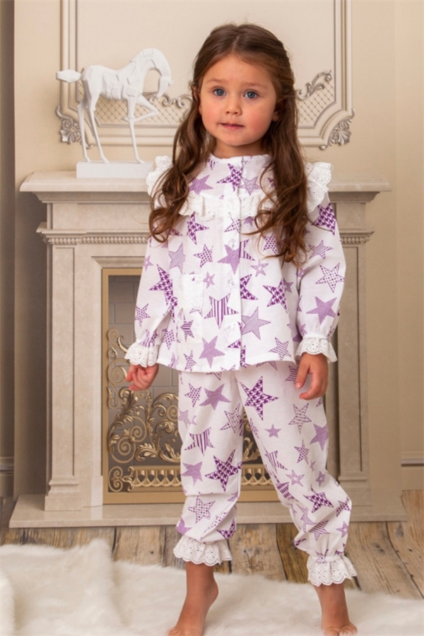 Yıldız Baskılı Pijama Takımı