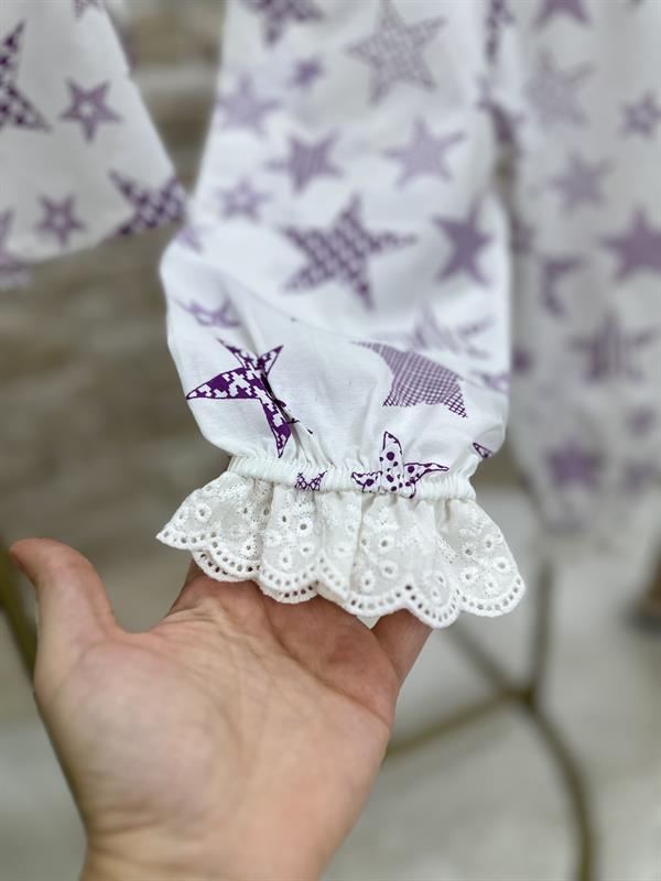 Yıldız Baskılı Pijama Takımı