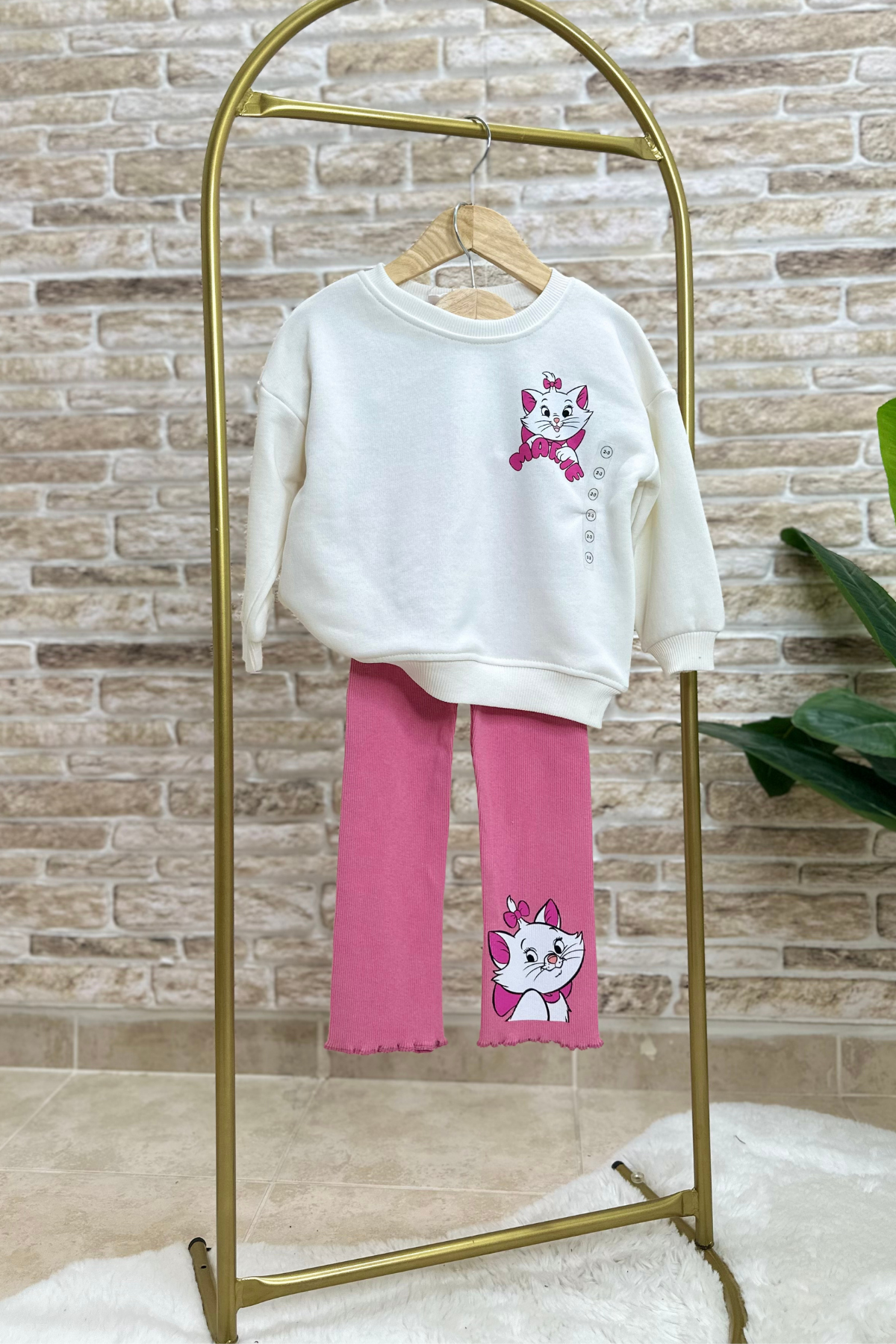 3 İplik Aristocats Baskı Taytlı Takım
