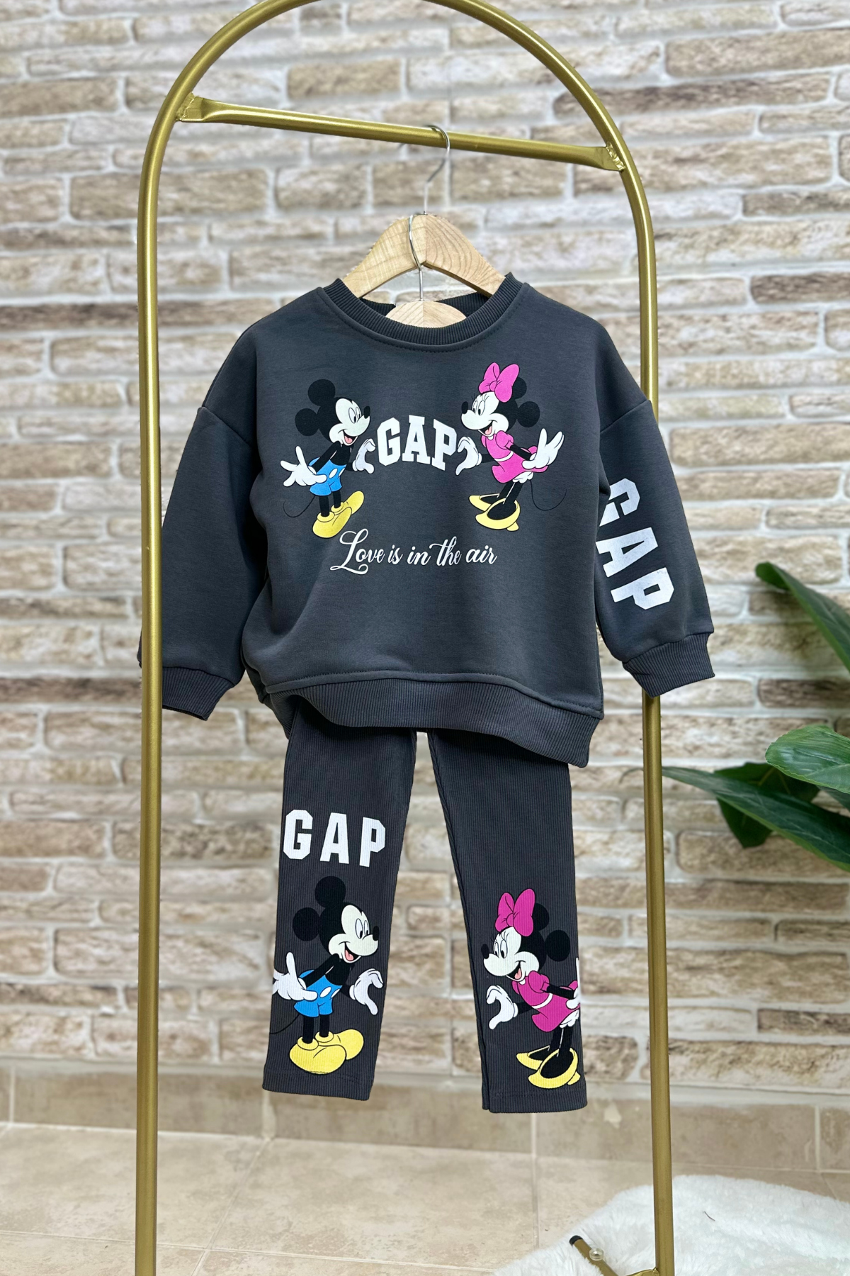 3 İplik Minnie & Mickey Gap Antsasit Taytlı Takım