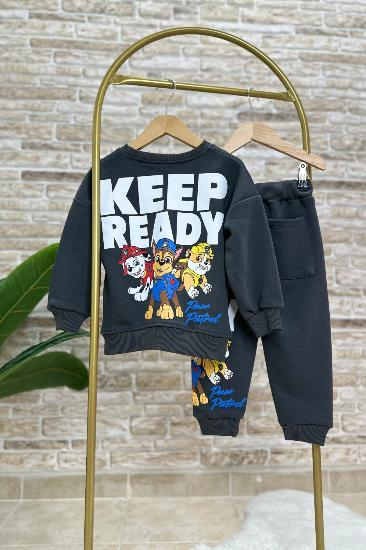 Erkek Çocuk 3 İplik Pawpatrol Antrasit Takım