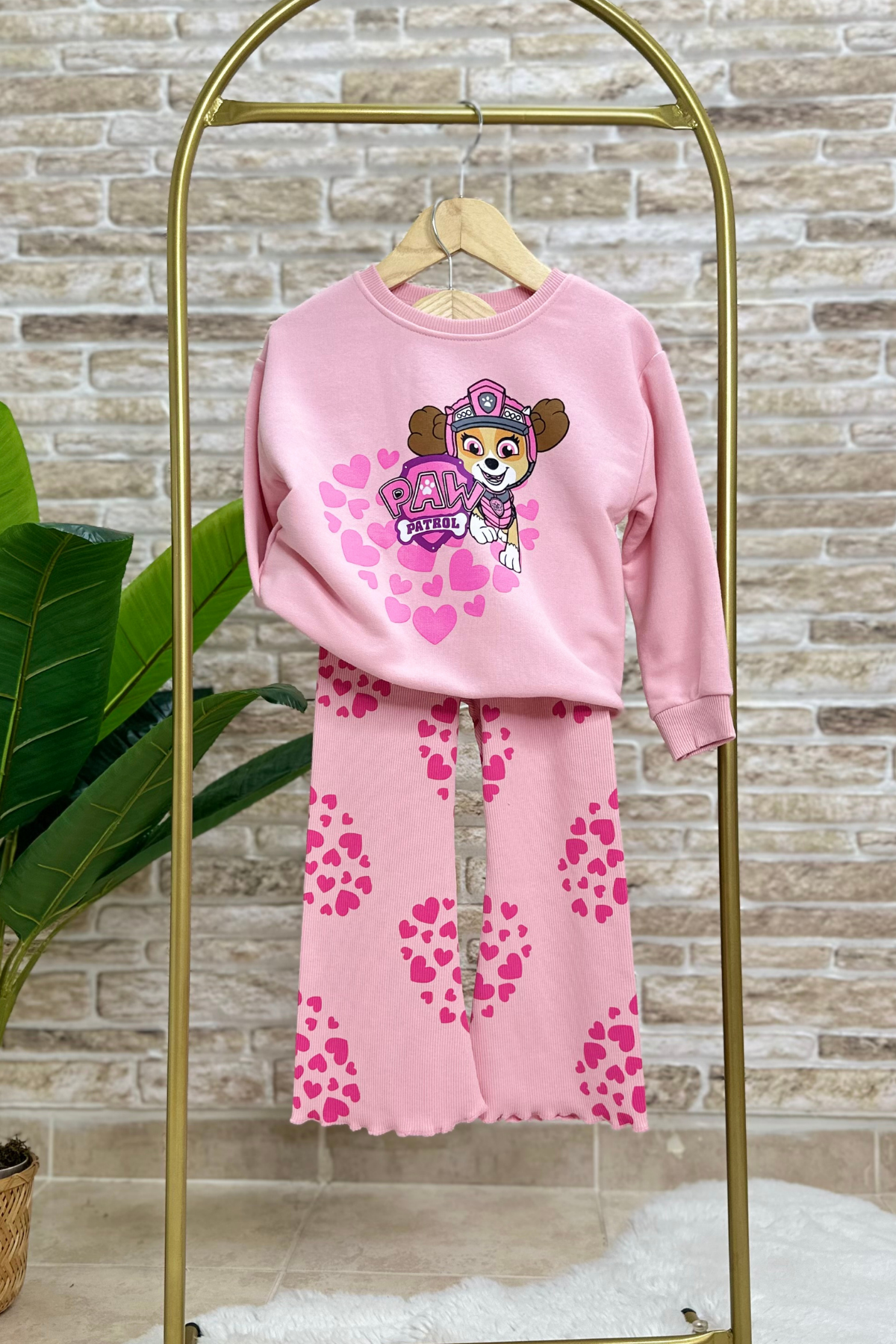 3 İplik Pawpatrol İspanyol Paça Taytlı Takım