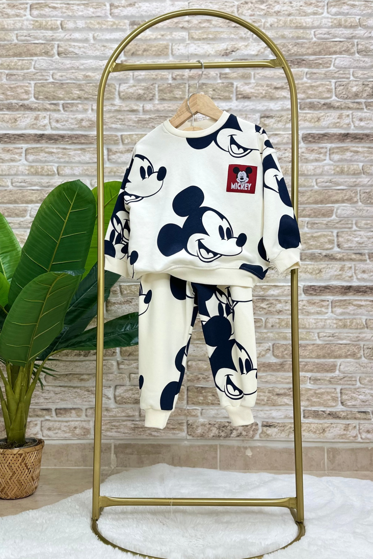 3 İplik Unisex  Mickey İkili Takım