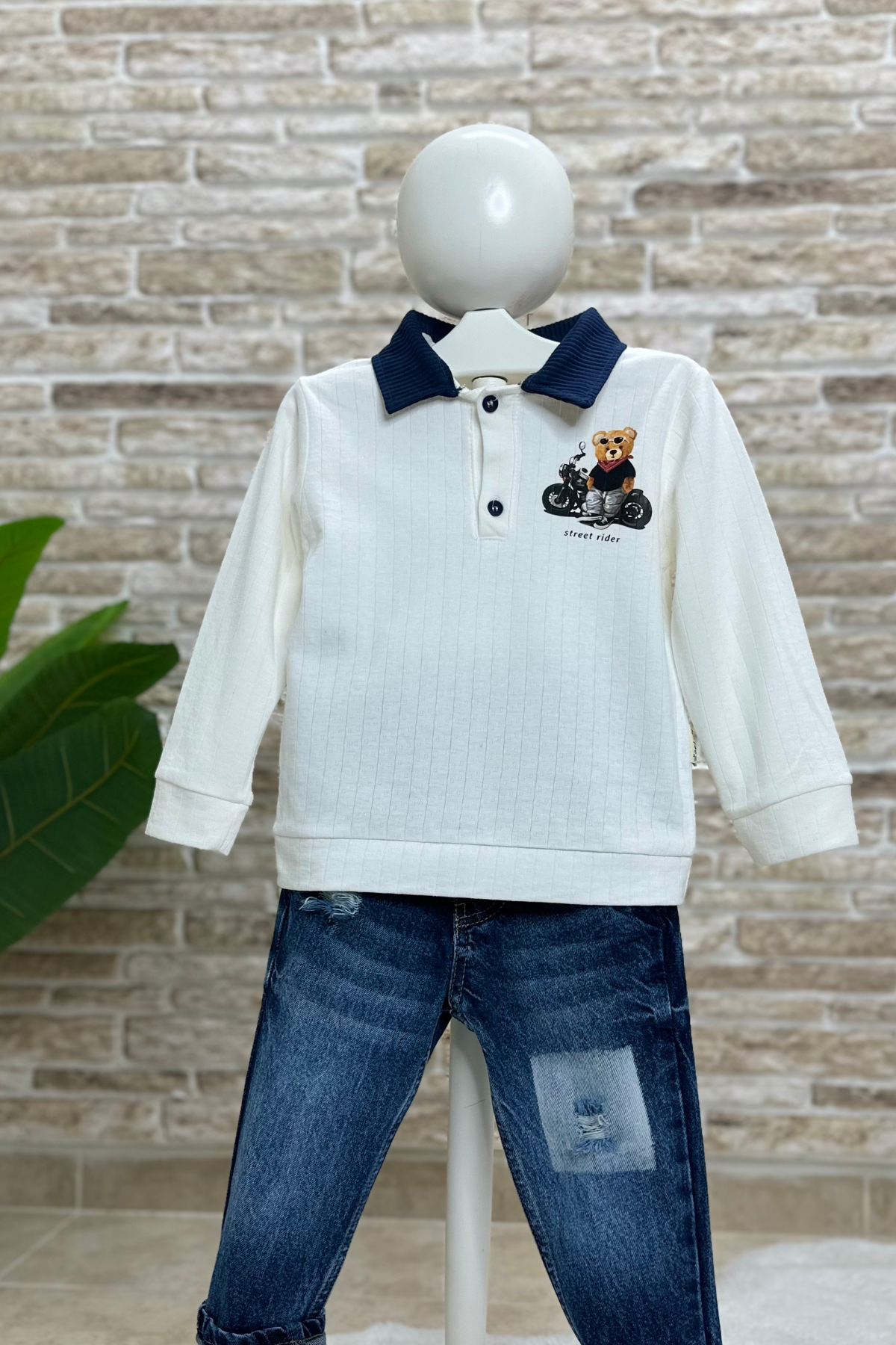 Ayıcıklı Polo Yaka Tshirt