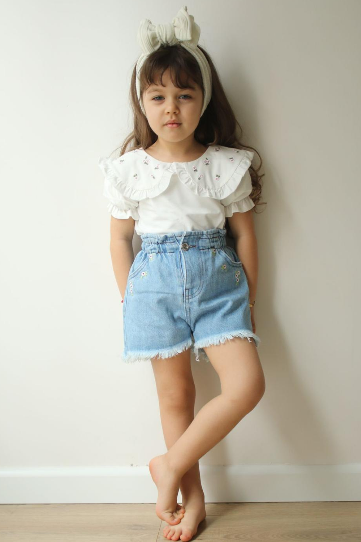 Bluz Denim Şortlu Takım