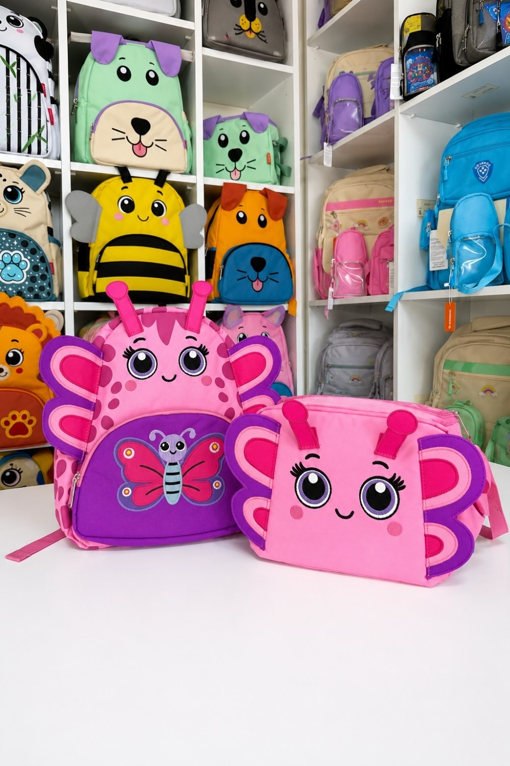 Butterfly  2''li Set Anaokulu Kreş Boy Çanta & Beslenme Çantası
