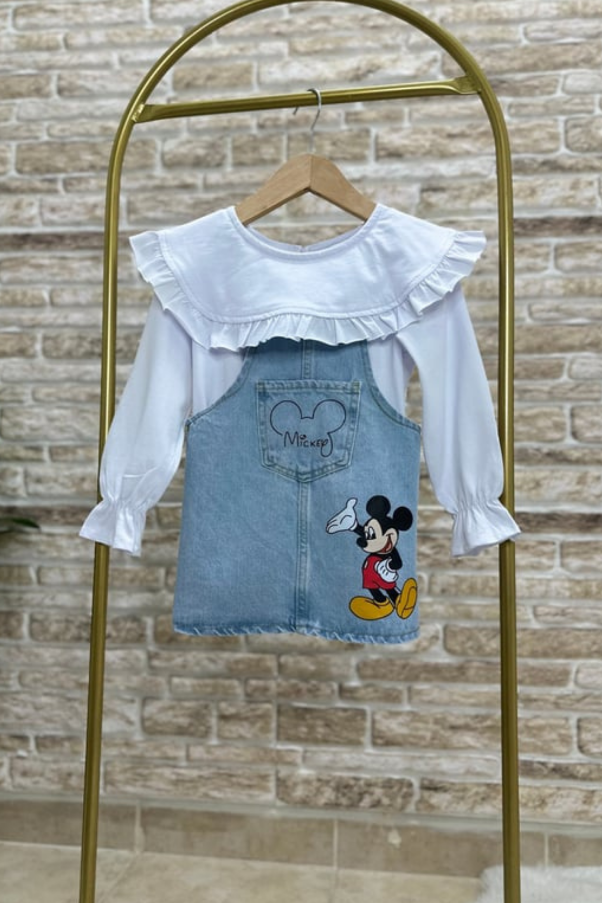 Buz Mavi Mickey Denim Jile Elbise