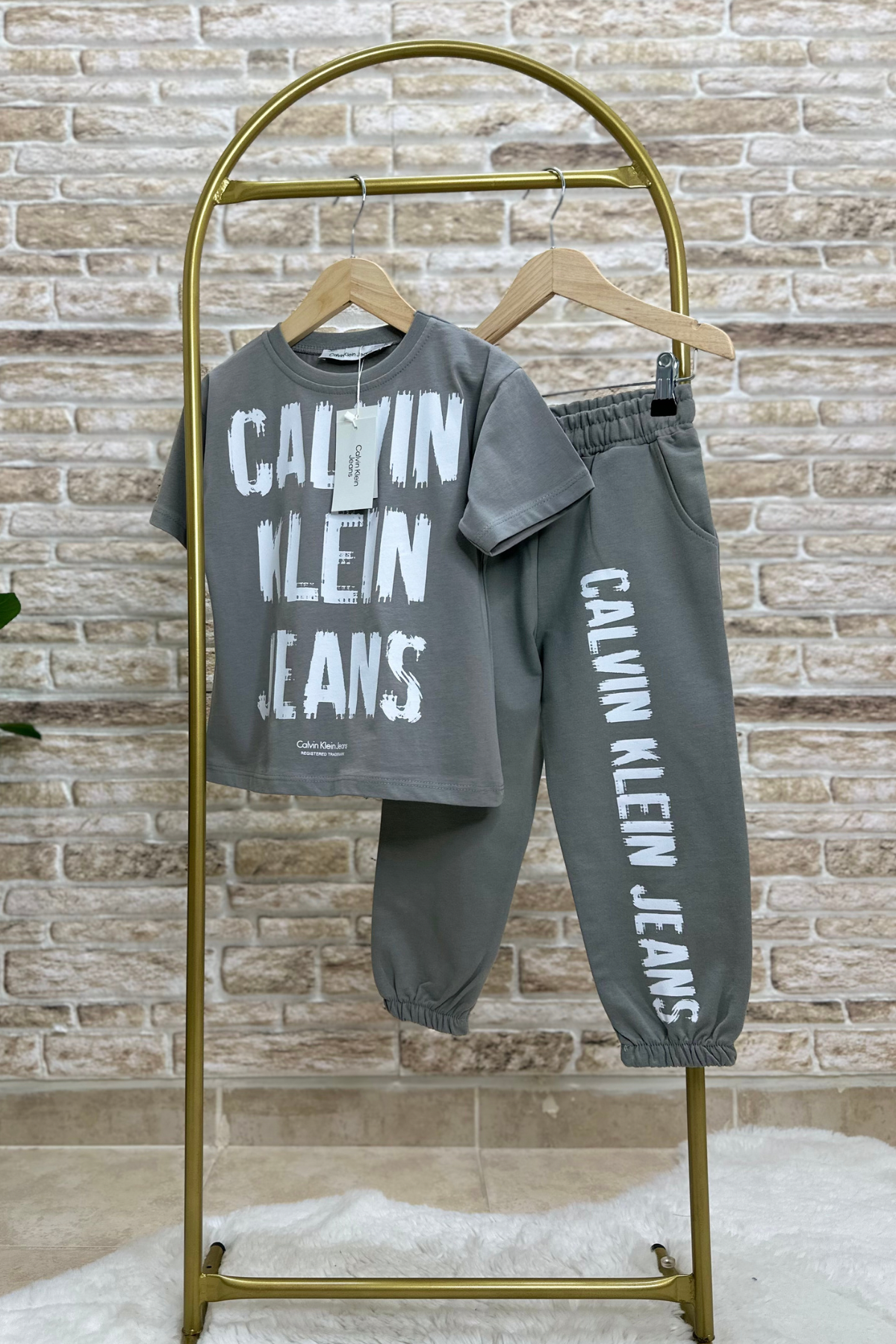 Calvin Gri Eşofman Takım
