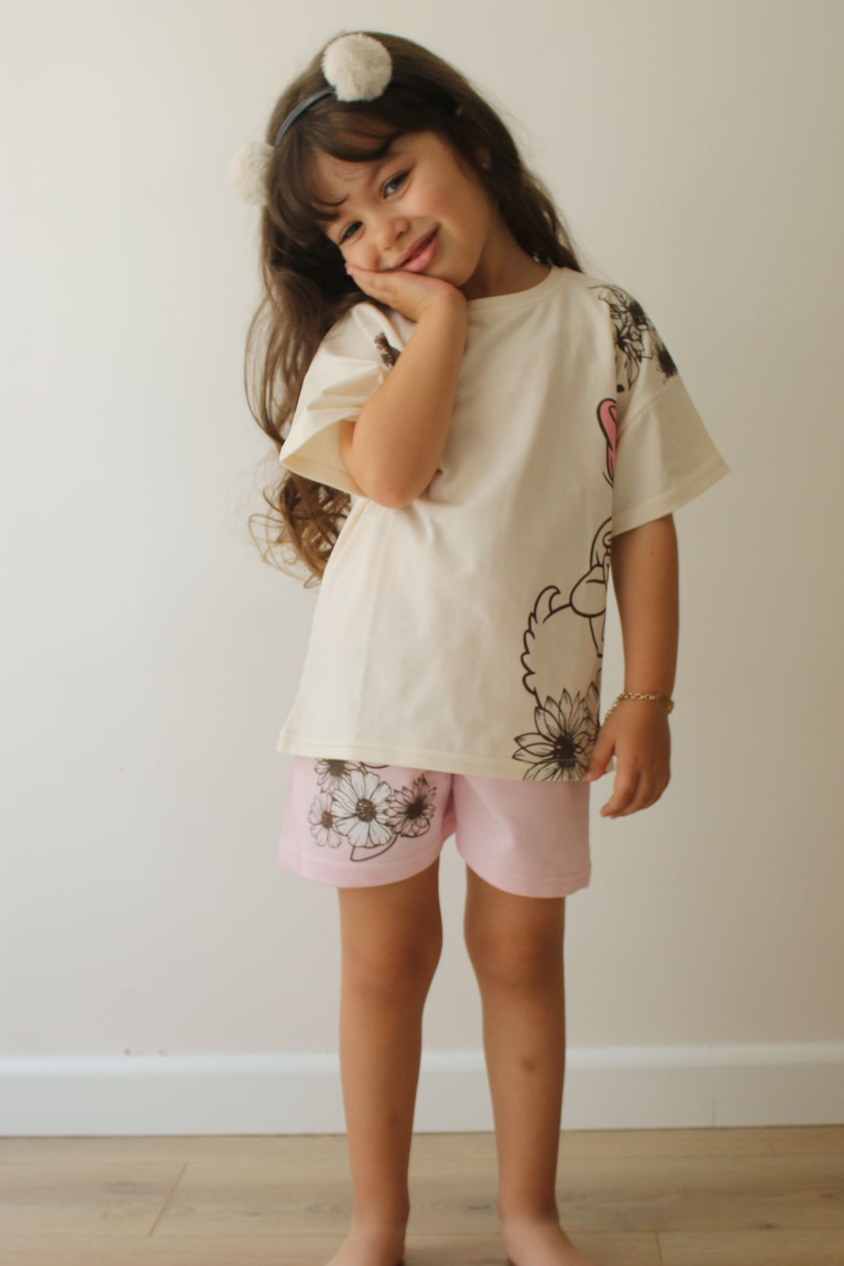 Daisy Baskı Şortlu Takım