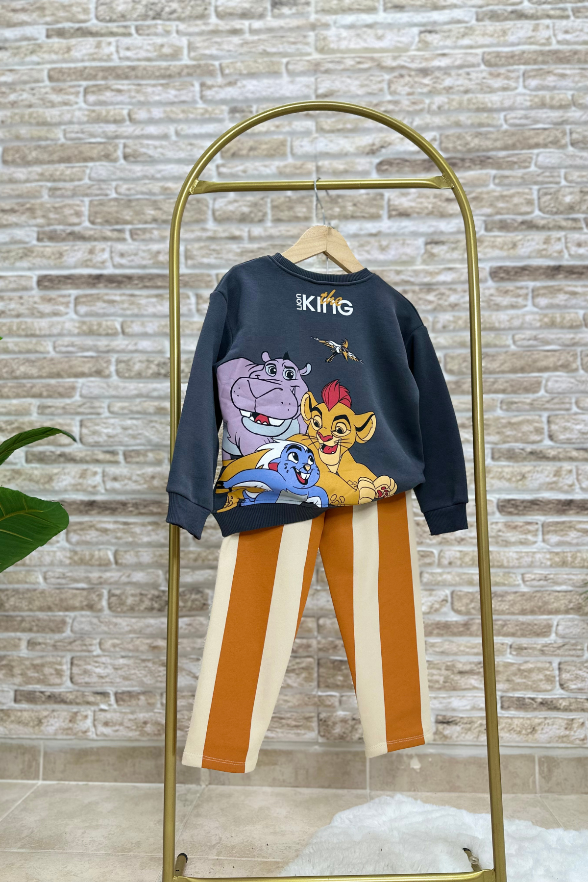 Erkek Çocuk 3 İplik Lion King Çizgili Takım