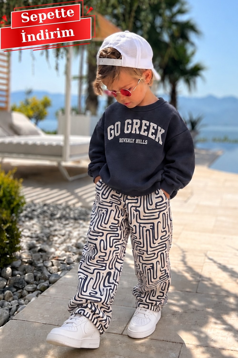 Erkek Çocuk Greek Baskı Takım