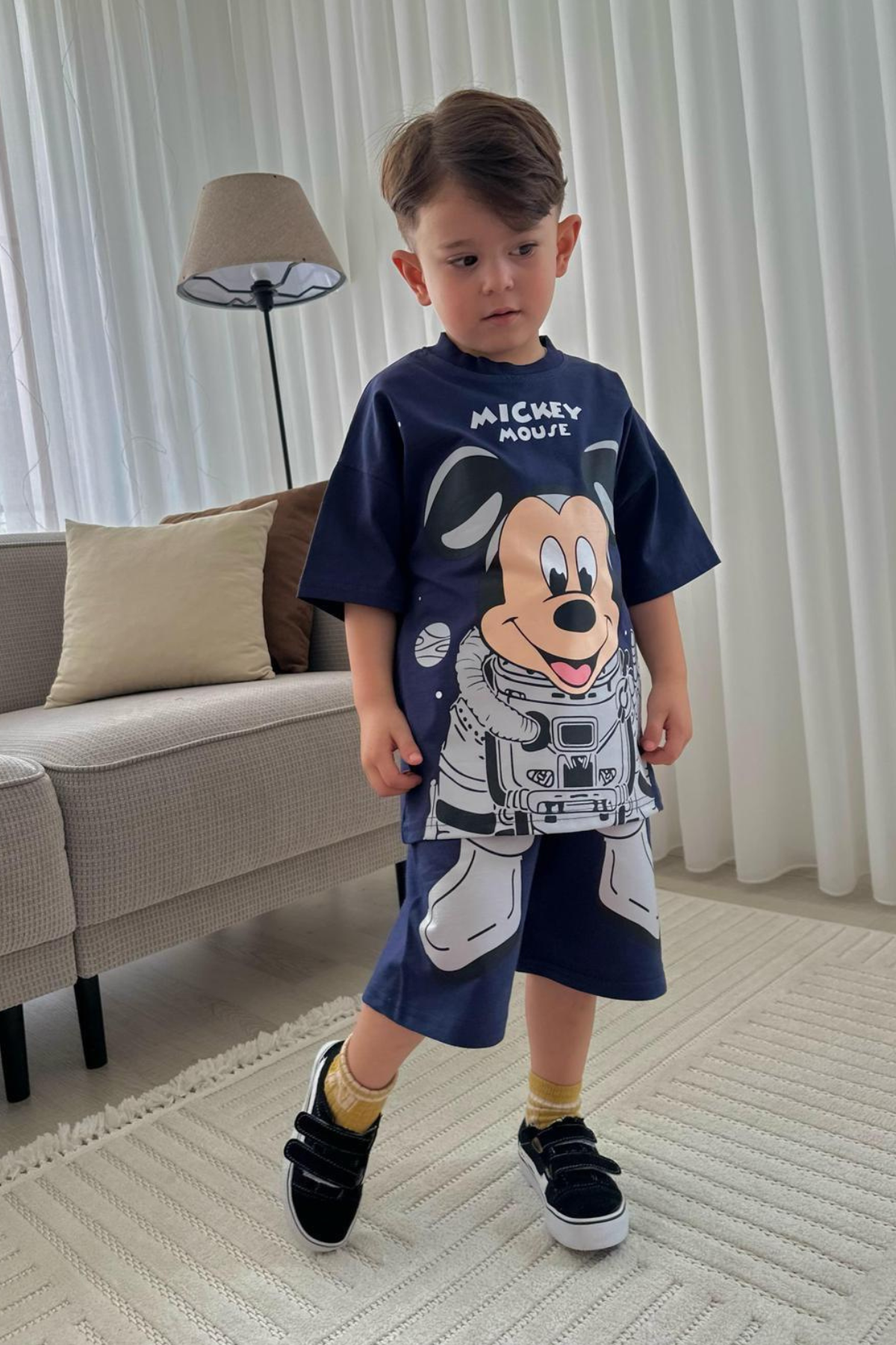 Erkek Çocuk Laci Mickey Şortlu Takım 