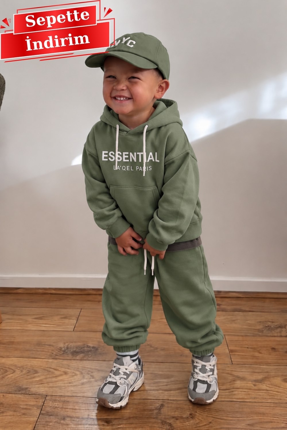 Erkek Çocuk Laciel Essentials Yeşil Takım