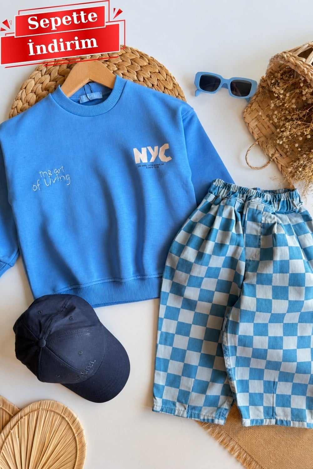 Erkek Çocuk Laciel Nyc Damalı Takım