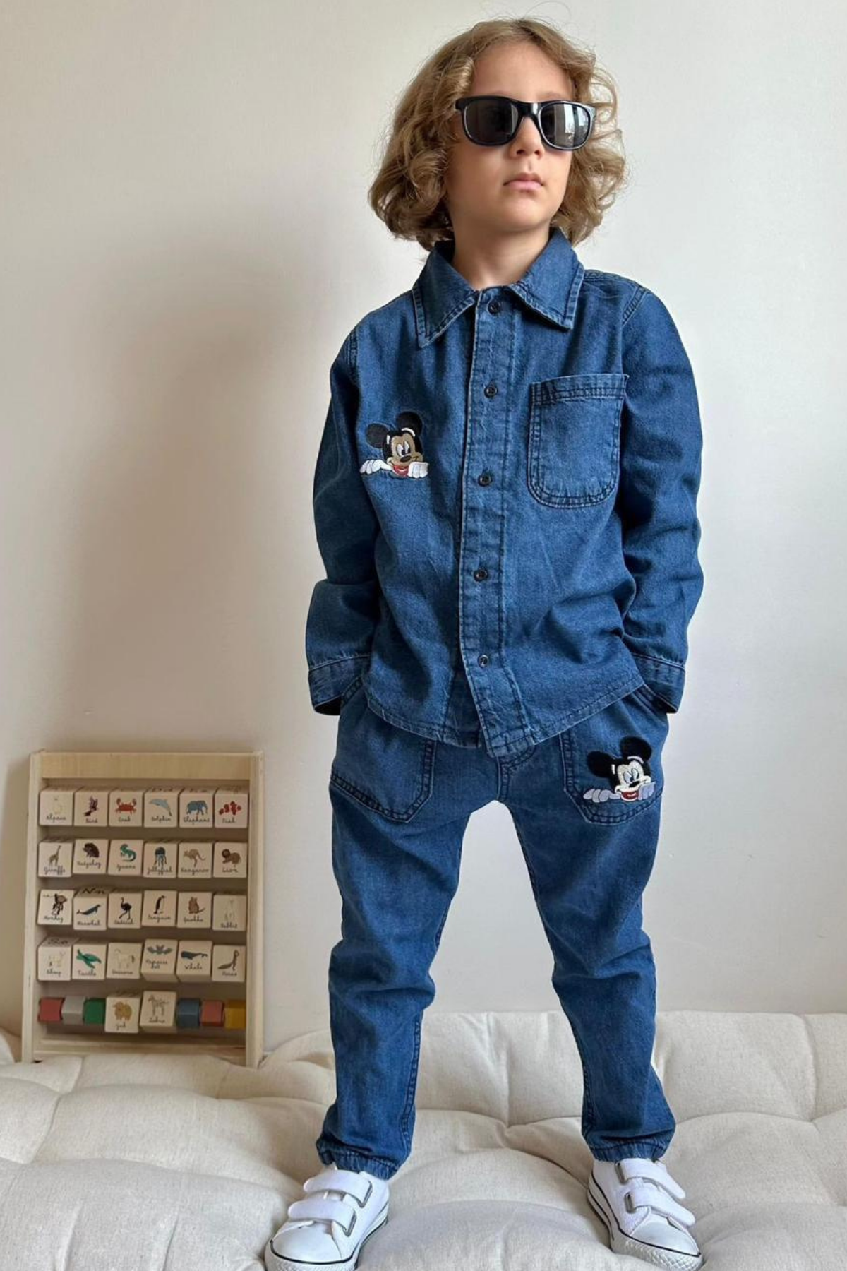 Erkek Çocuk Mickey Denim Takım