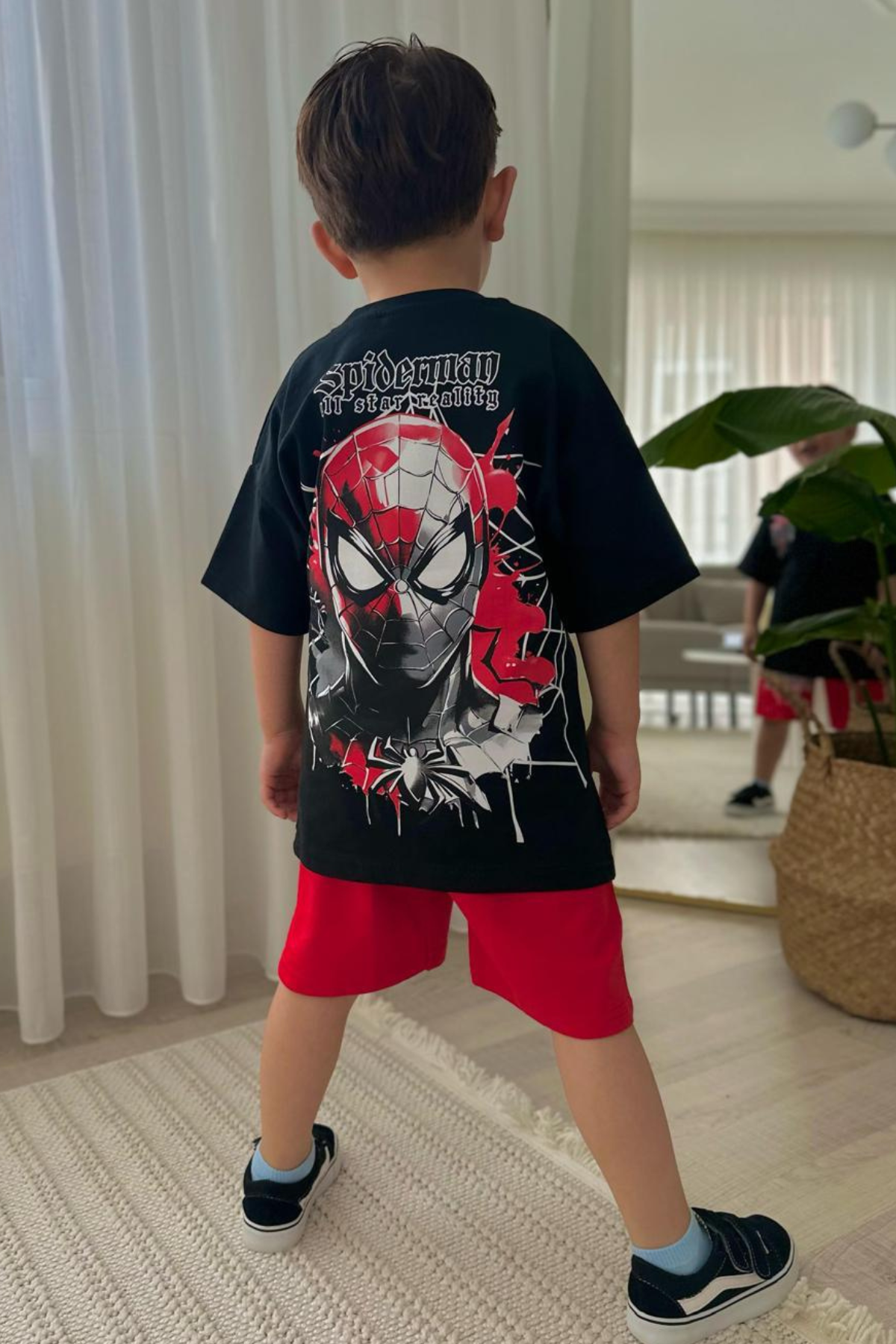 Erkek Çocuk  Spiderman Şortlu Takım 