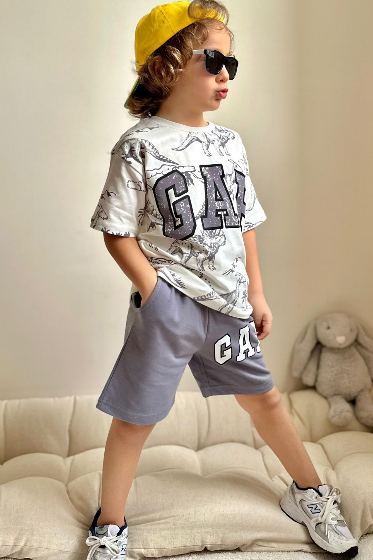 Gap Gri Şortlu Takım