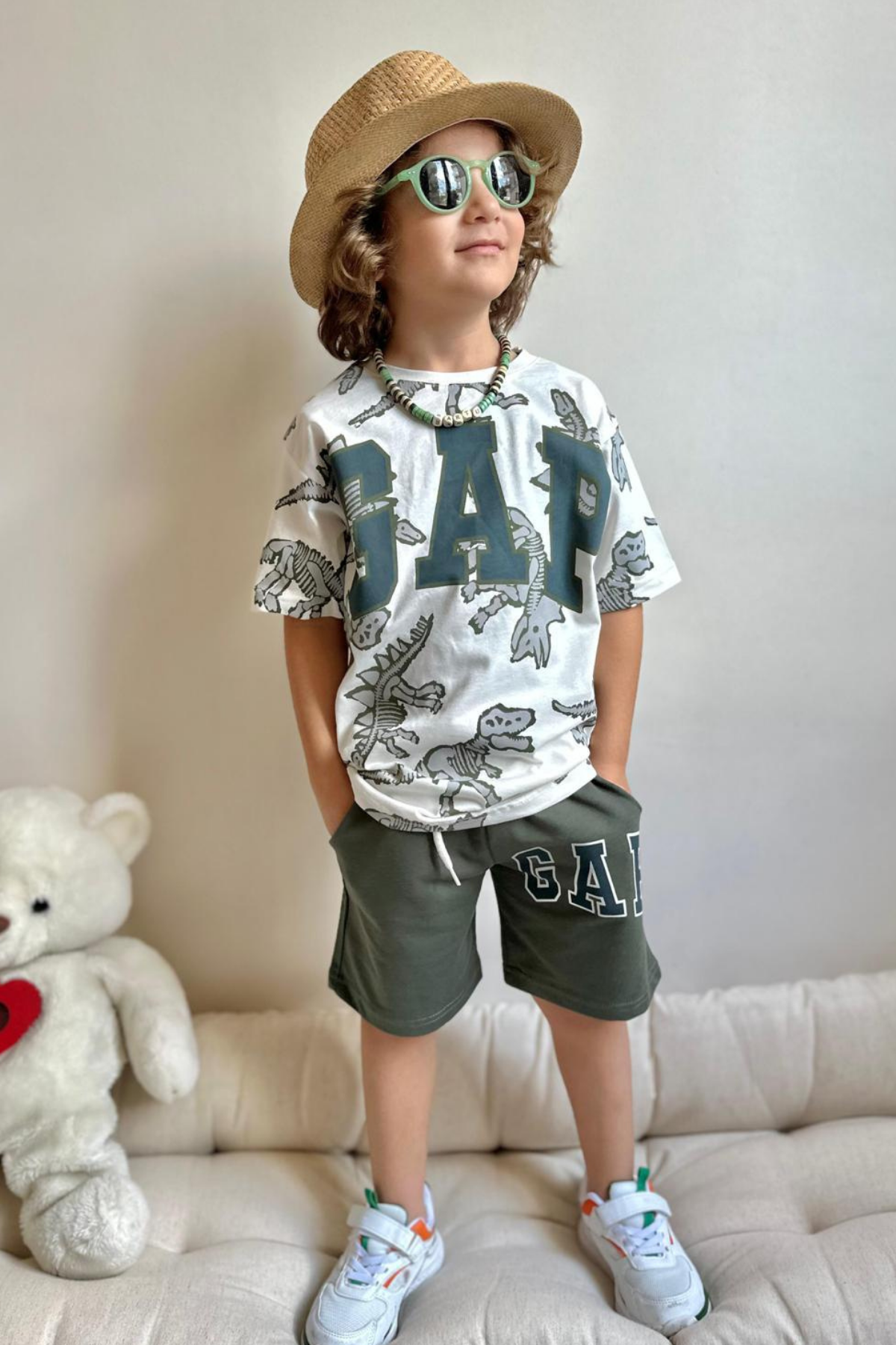 Gap Haki Dinazorlu Şortlu Takım