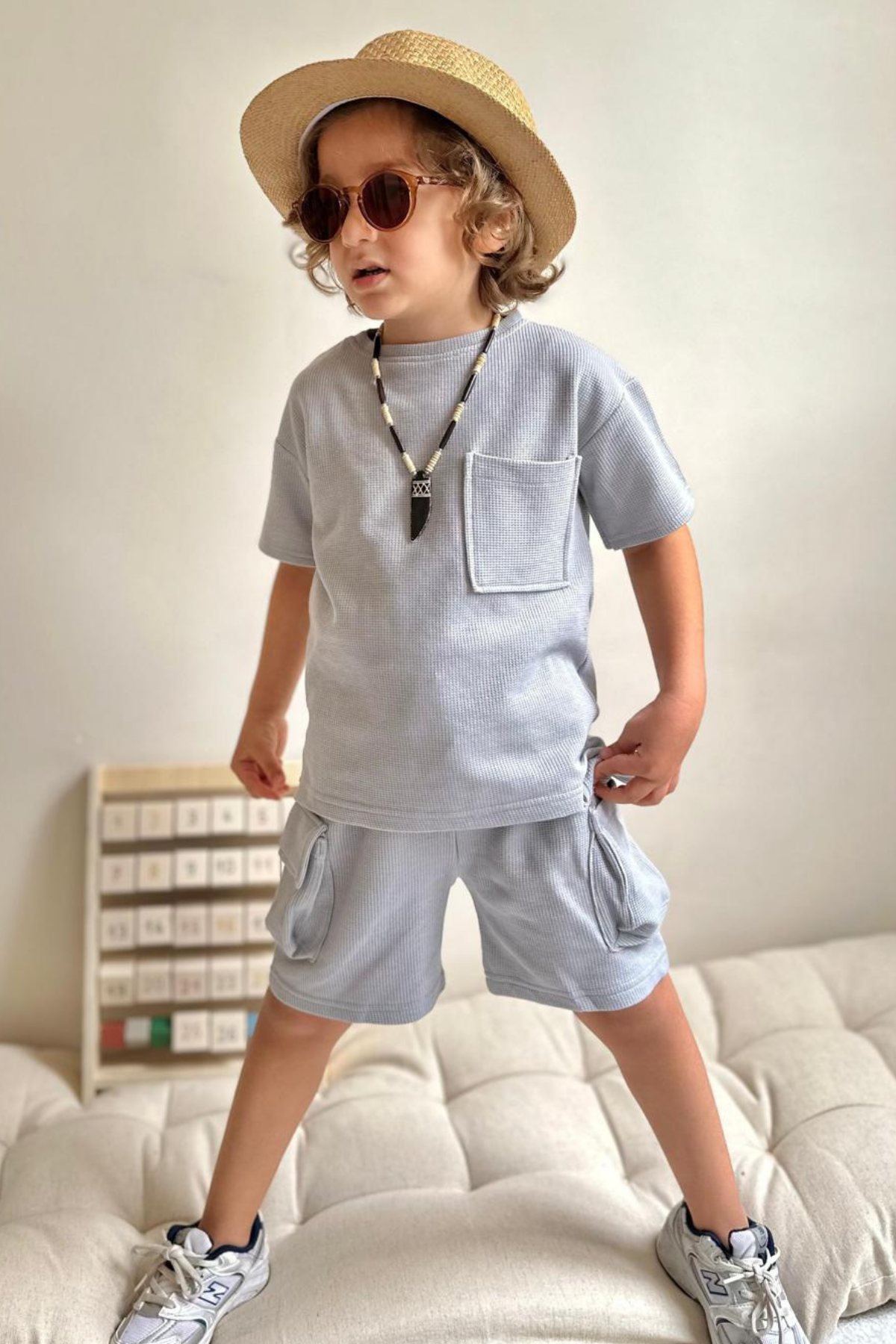 Gri Kargo Cepli Şortlu Takım